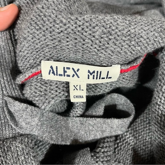 Alex Mill Women’s Gray Cotton Wool Aiden Hooded Knit Sweater XL - Picture 10 of 12